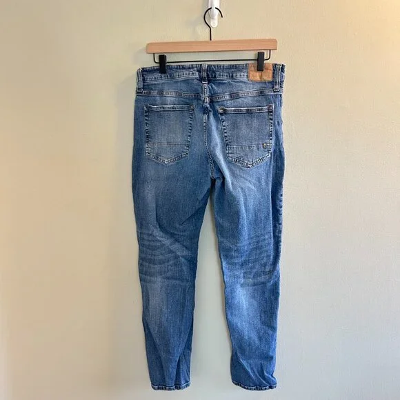 Aeropostale Slim Jean Mens Size 32 x 32 Bundle Medium Wash Blue Denim Whiskering - Picture 3 of 12